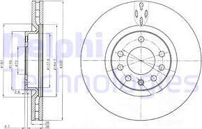 Delphi BG3963 - Bremžu diski www.autospares.lv