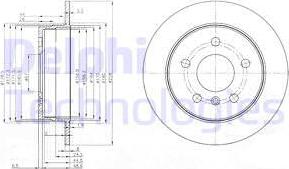 Delphi BG3910C-18B1 - Bremžu diski autospares.lv