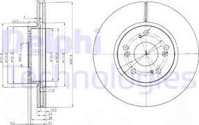 Delphi BG3980 - Bremžu diski www.autospares.lv