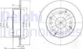 Delphi BG3983 - Bremžu diski www.autospares.lv