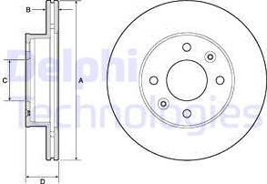 Delphi BG3935C - Bremžu diski www.autospares.lv