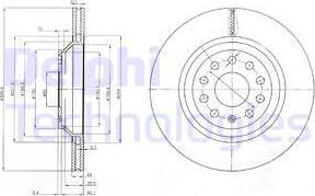 Delphi BG3975 - Bremžu diski www.autospares.lv