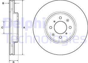 Delphi BG3970 - Brake Disc www.autospares.lv