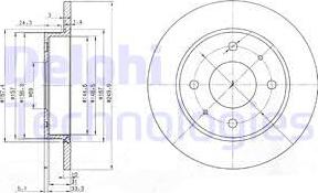 Delphi BG3971 - Bremžu diski www.autospares.lv