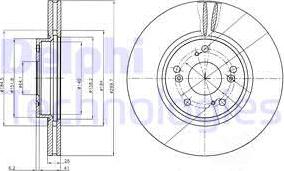 Delphi BG3978 - Bremžu diski www.autospares.lv