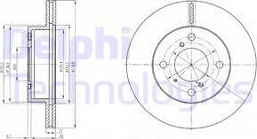 Delphi BG3499 - Bremžu diski www.autospares.lv