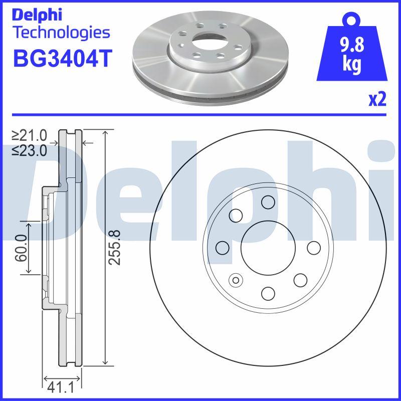 Delphi BG3404T - Bremžu diski autospares.lv