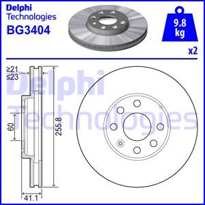 Delphi BG3404 - Bremžu diski www.autospares.lv