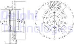 Delphi BG3405C - Bremžu diski autospares.lv