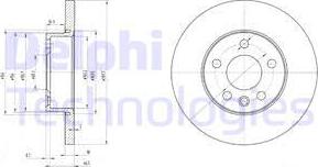 Delphi BG3415 - Тормозной диск www.autospares.lv