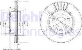 Delphi BG3417 - Bremžu diski www.autospares.lv