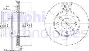 Delphi BG3425 - Bremžu diski www.autospares.lv