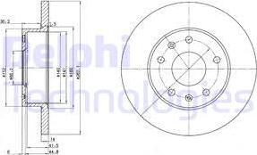 Delphi BG3426 - Bremžu diski www.autospares.lv