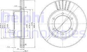 Delphi BG3423 - Bremžu diski www.autospares.lv