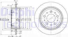 Delphi BG3543 - Bremžu diski www.autospares.lv