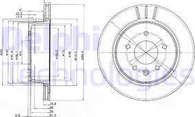 Delphi BG3542 - Bremžu diski www.autospares.lv