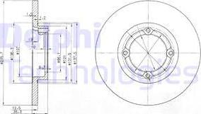 Delphi BG3551 - Bremžu diski www.autospares.lv