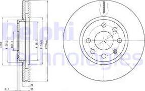 Delphi BG3569C - Bremžu diski autospares.lv