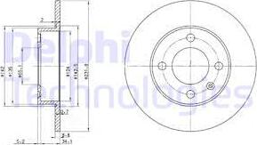 Delphi BG3505 - Bremžu diski www.autospares.lv