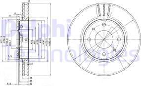 Delphi BG3501 - Bremžu diski www.autospares.lv