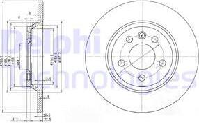 Delphi BG3518 - Brake Disc www.autospares.lv