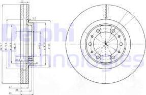 Delphi BG3586 - Bremžu diski www.autospares.lv