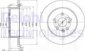 Delphi BG3583 - Bremžu diski www.autospares.lv