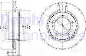 Delphi BG3587 - Bremžu diski www.autospares.lv