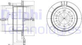 Delphi BG3534 - Bremžu diski www.autospares.lv