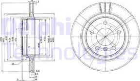 Delphi BG3530 - Тормозной диск www.autospares.lv