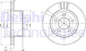 Delphi BG3533 - Bremžu diski www.autospares.lv