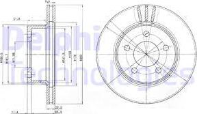 Delphi BG3532 - Bremžu diski www.autospares.lv