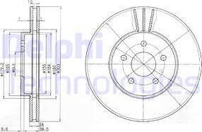 Delphi BG3537 - Bremžu diski www.autospares.lv