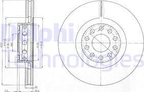 Delphi BG3524 - Bremžu diski www.autospares.lv