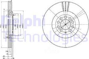 Delphi BG3528C - Brake Disc www.autospares.lv