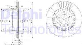 Delphi BG3527 - Тормозной диск www.autospares.lv