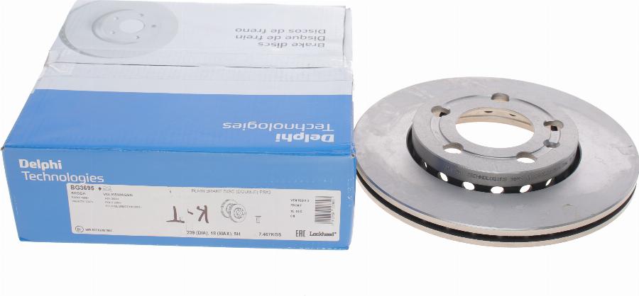 Delphi BG3695 - Brake Disc www.autospares.lv