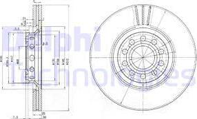 Delphi BG3657C-18B1 - Bremžu diski www.autospares.lv