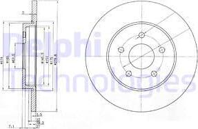 Delphi BG3663 - Bremžu diski www.autospares.lv