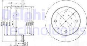 Delphi BG3618 - Bremžu diski www.autospares.lv