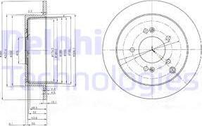 Delphi BG3680 - Bremžu diski www.autospares.lv