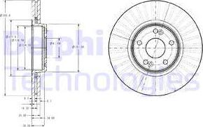 Delphi BG3688 - Bremžu diski www.autospares.lv