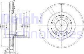 Delphi BG3682 - Bremžu diski autospares.lv