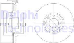 Delphi BG3622C - Bremžu diski autospares.lv