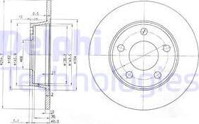 Delphi BG3671 - Bremžu diski www.autospares.lv