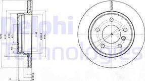 Delphi BG3041 - Тормозной диск www.autospares.lv