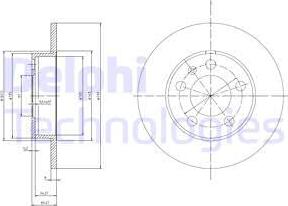 Delphi BG3034 - Bremžu diski www.autospares.lv