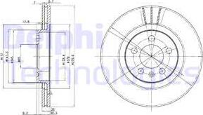 Delphi BG3036-C - Bremžu diski autospares.lv