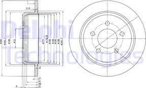 Delphi BG3073 - Bremžu diski www.autospares.lv