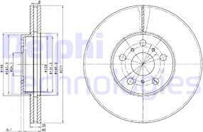 Delphi BG3168 - Bremžu diski www.autospares.lv